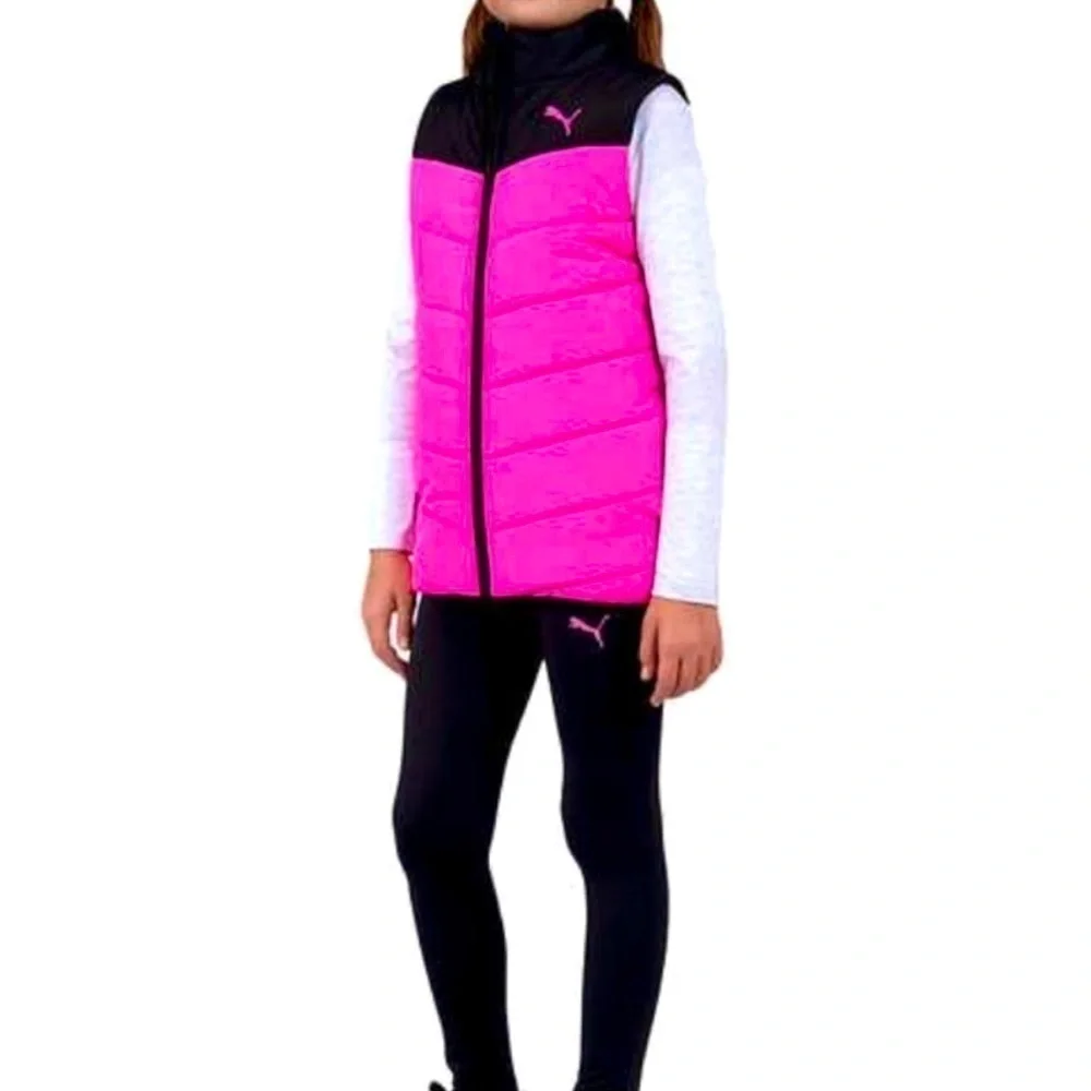 Puma Kids Puffer Vest New With Tag Sz M